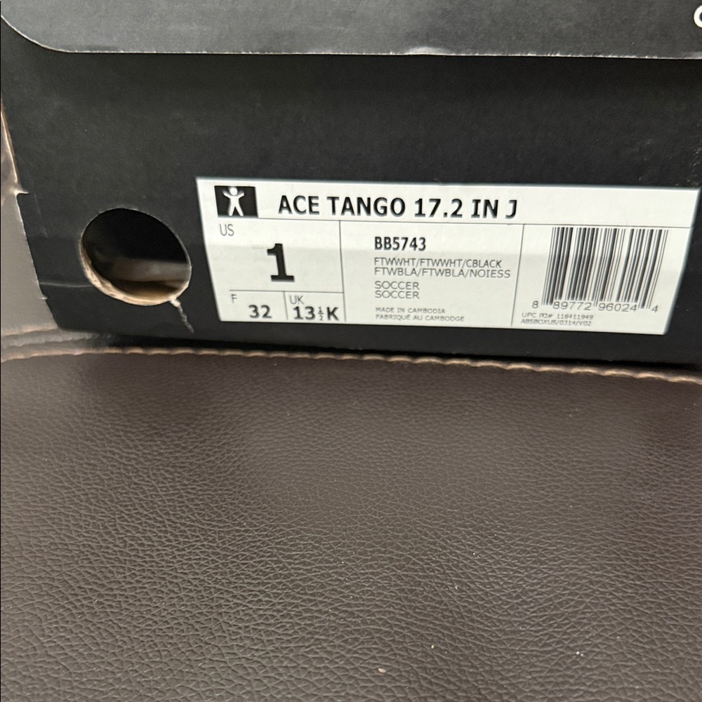 Adidas White and Black ACE Tango Athletic Soccer Shoes - Picture 8 of 8